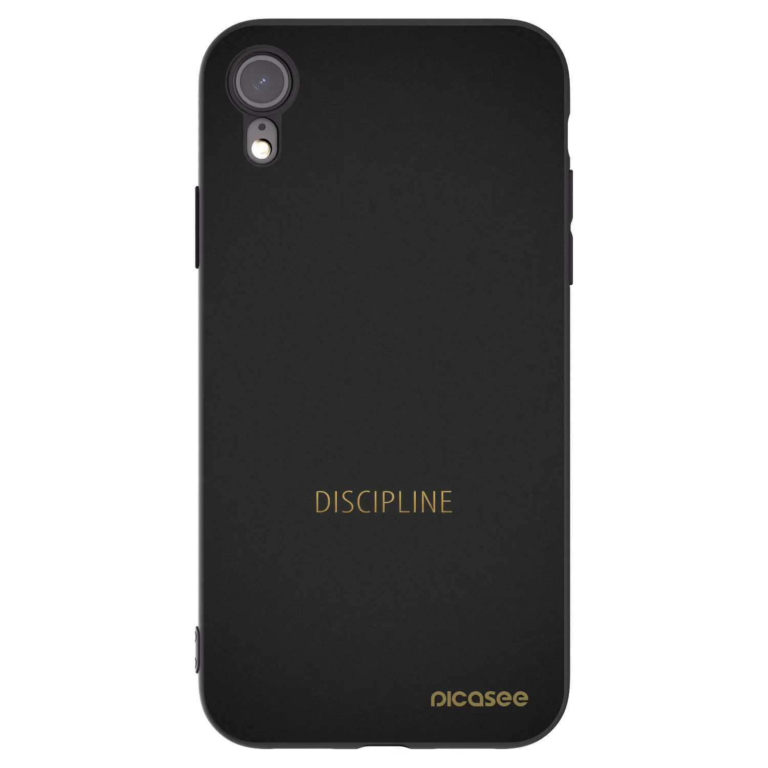 Picasee crna silikonska maskica za Apple iPhone XR - Discipline