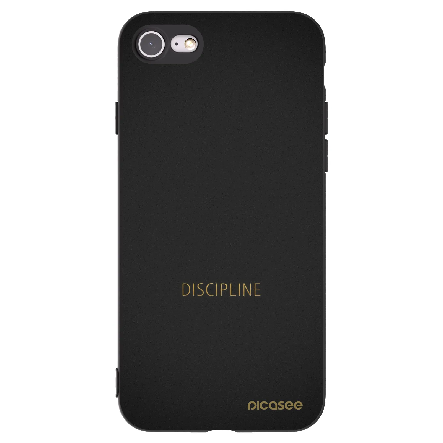 Picasee crna silikonska maskica za Apple iPhone SE 2022 - Discipline