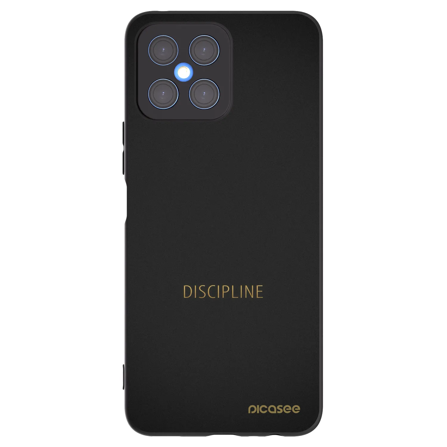 Picasee crna silikonska maskica za Honor X8 4G - Discipline