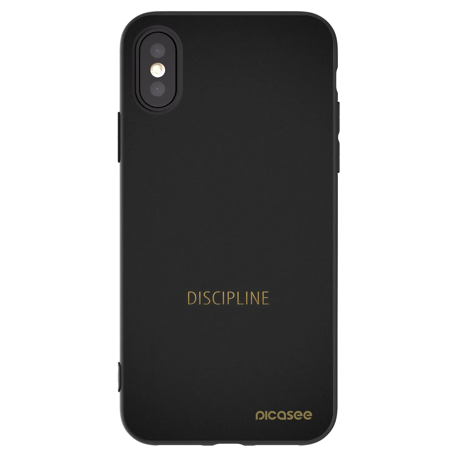 Picasee crna silikonska maskica za Apple iPhone X/XS - Discipline