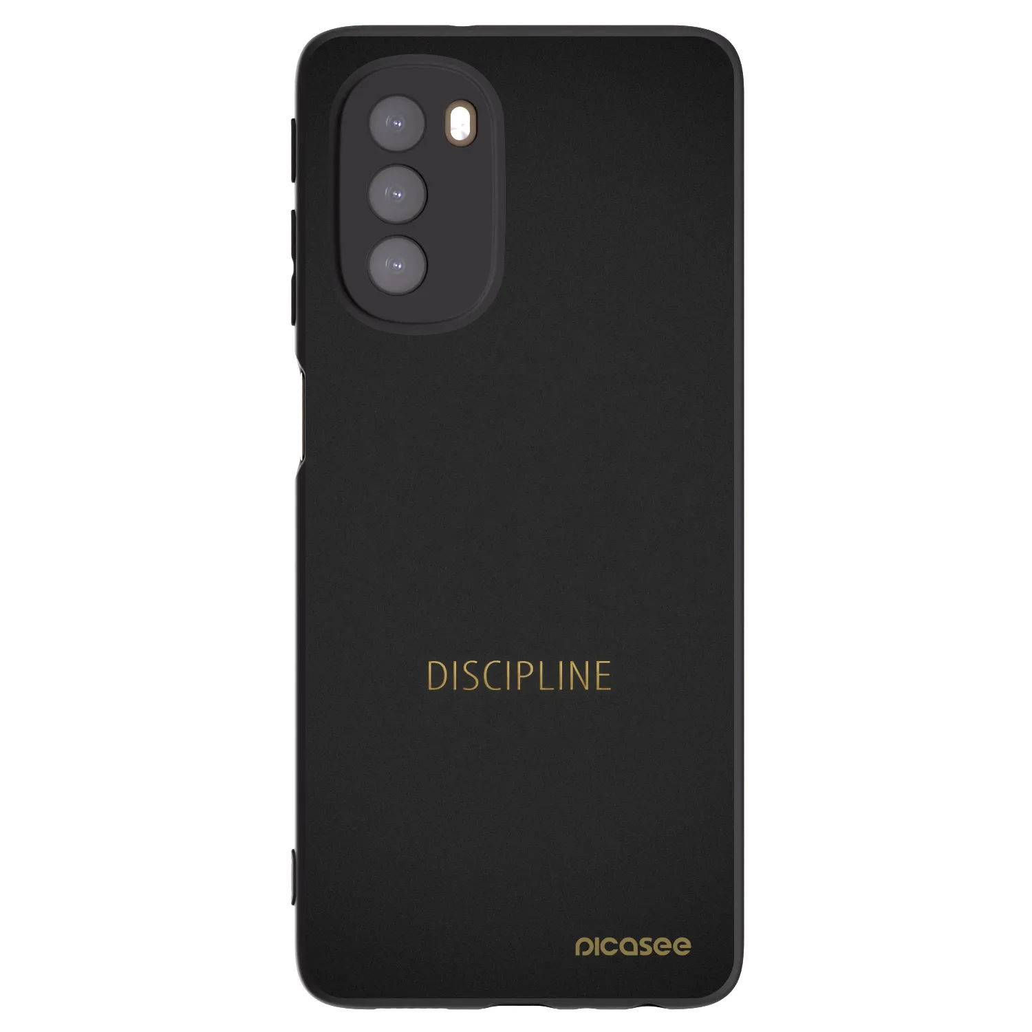 Picasee crna silikonska maskica za Motorola Moto G51 - Discipline