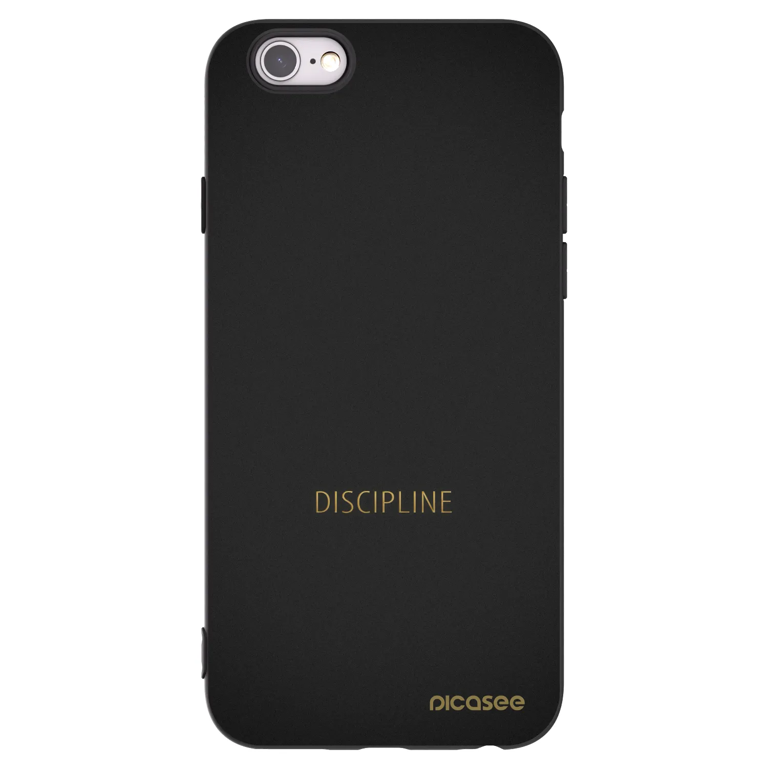 Picasee crna silikonska maskica za Apple iPhone 6/6S - Discipline