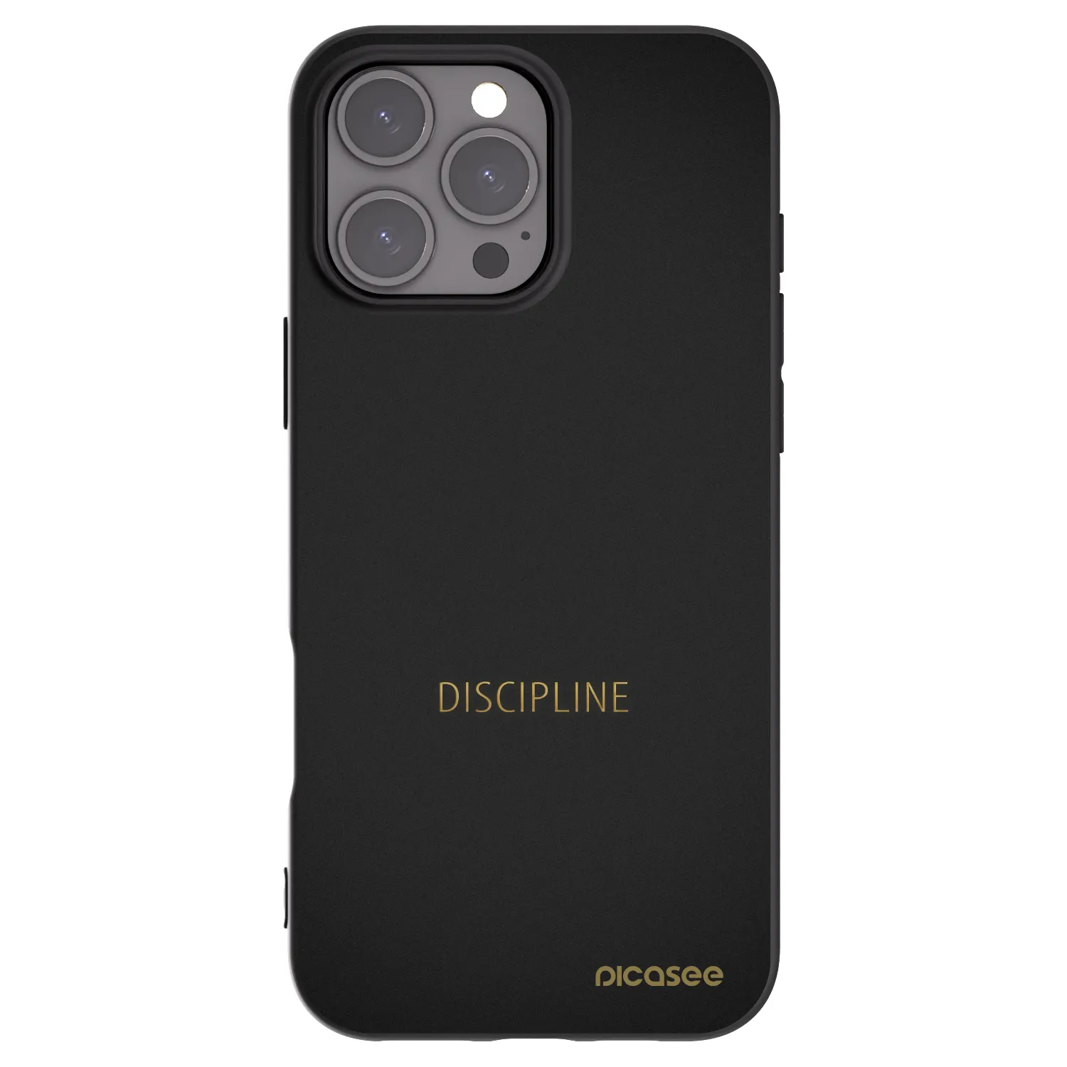 Picasee crna silikonska maskica za Apple iPhone 16 Pro Max - Discipline