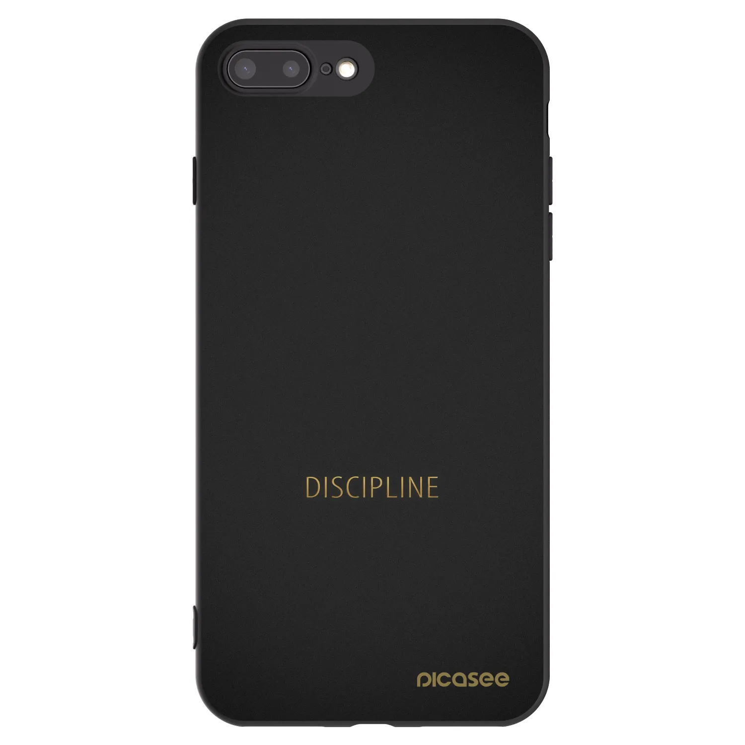 Picasee crna silikonska maskica za Apple iPhone 7 Plus - Discipline