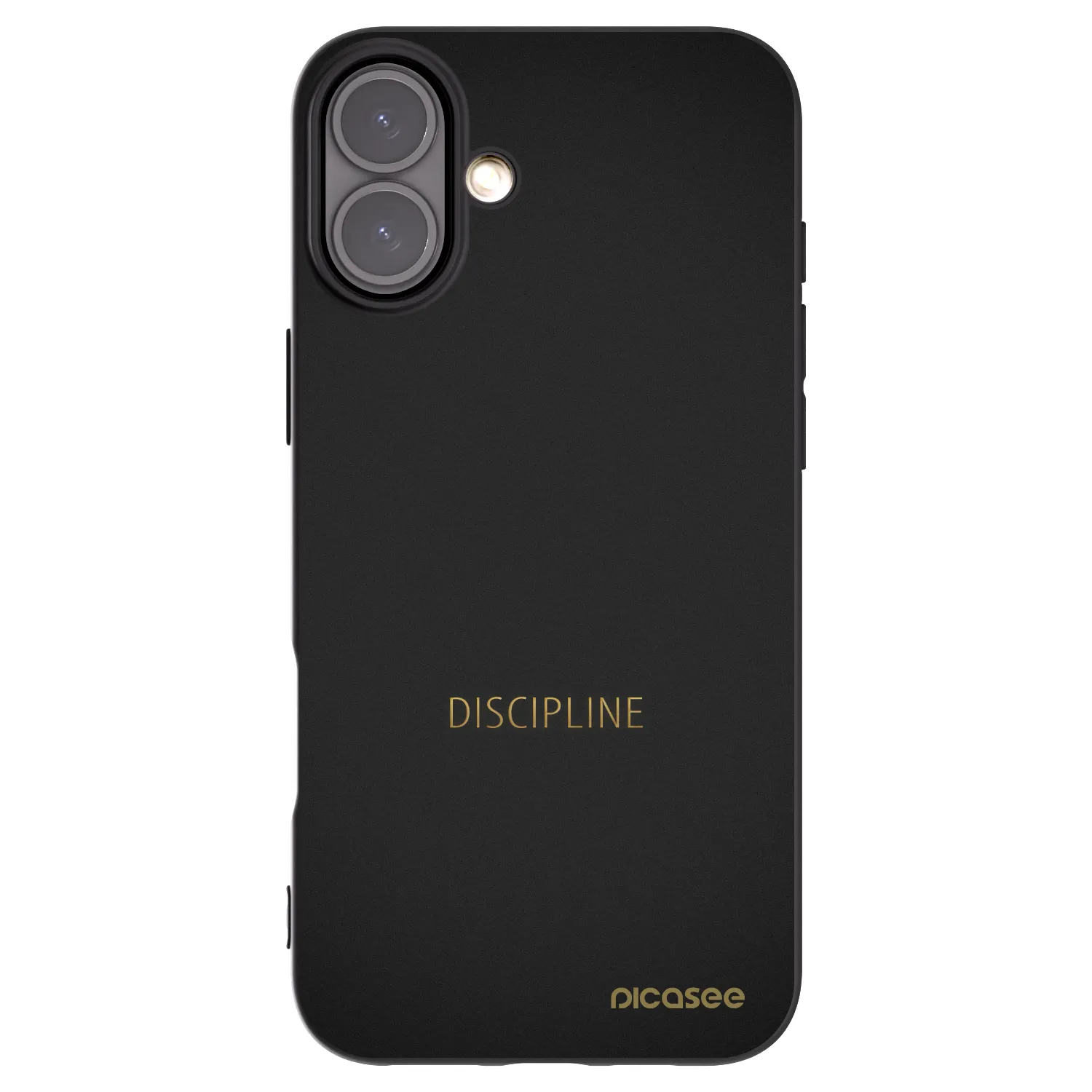Picasee crna silikonska maskica za Apple iPhone 16 Plus - Discipline