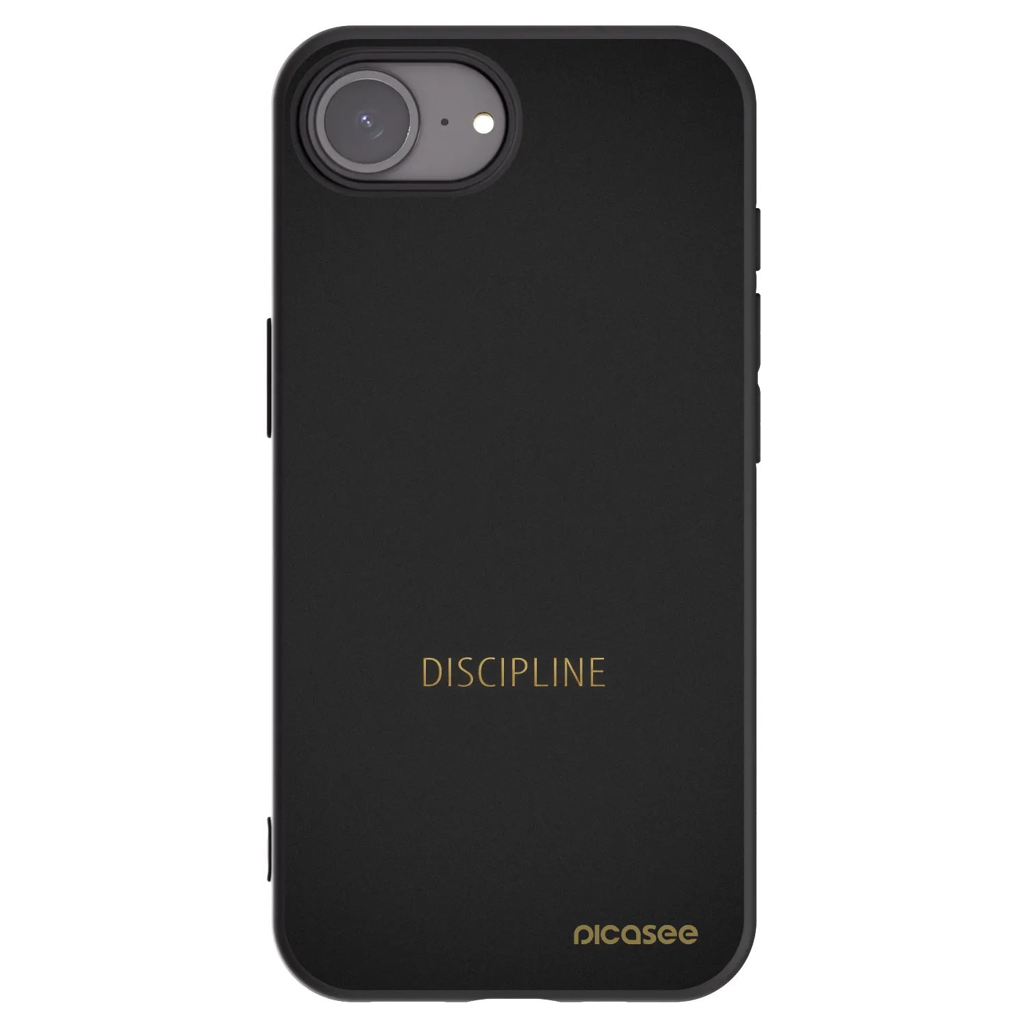 Picasee crna silikonska maskica za Apple iPhone 16e - Discipline