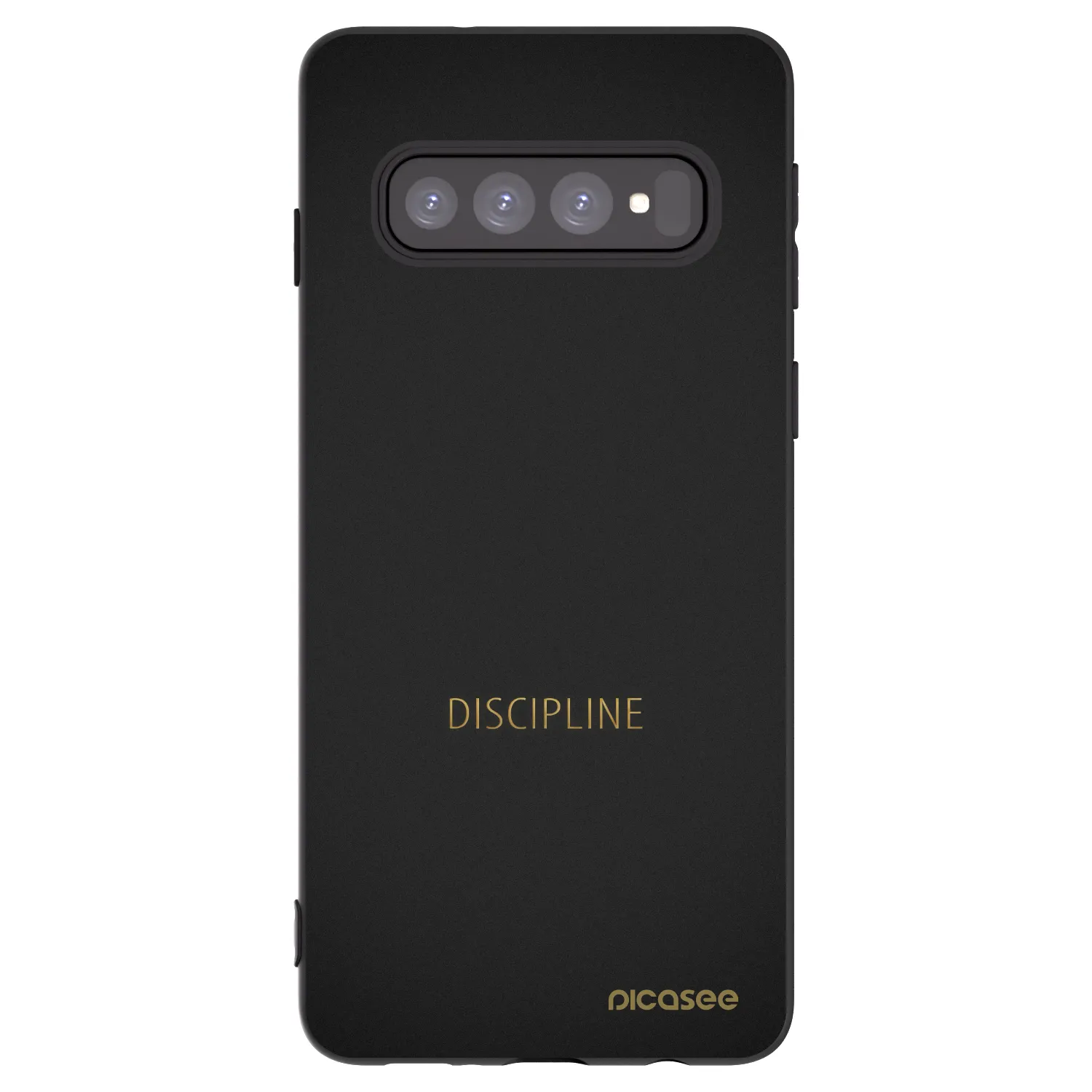Picasee crna silikonska maskica za Samsung Galaxy S10 G973 - Discipline
