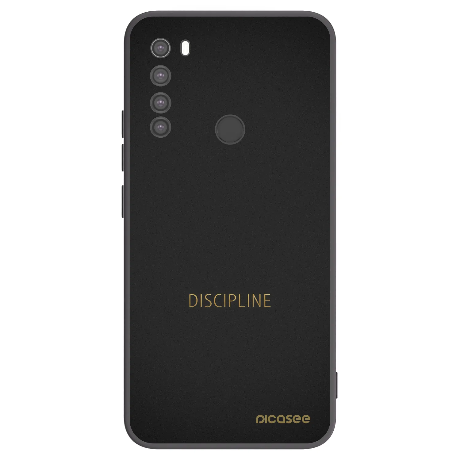 Picasee crna silikonska maskica za Xiaomi Redmi Note 8 - Discipline