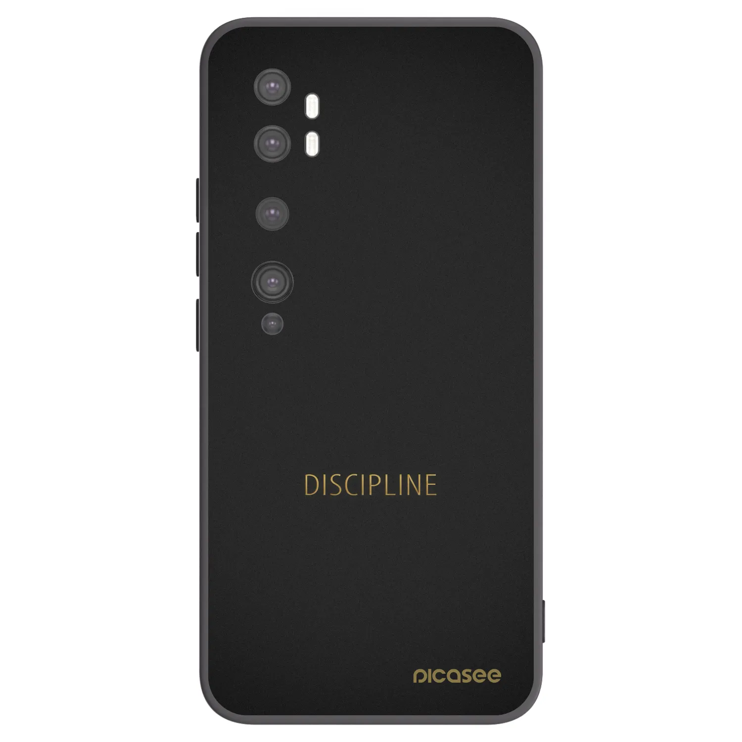 Picasee crna silikonska maskica za Xiaomi Mi Note 10 (Pro) - Discipline