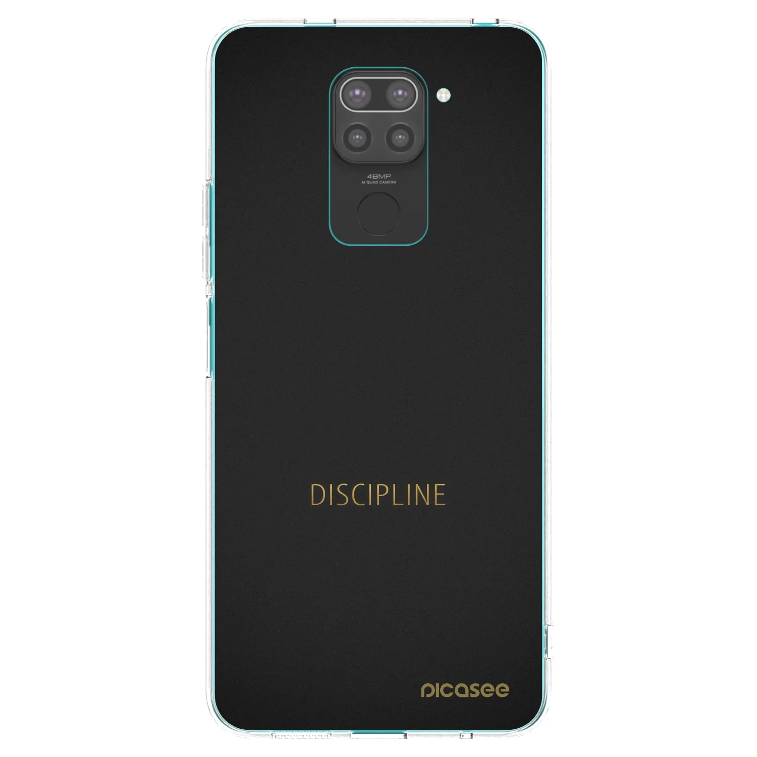 Picasee crna silikonska maskica za Xiaomi Redmi Note 9 - Discipline