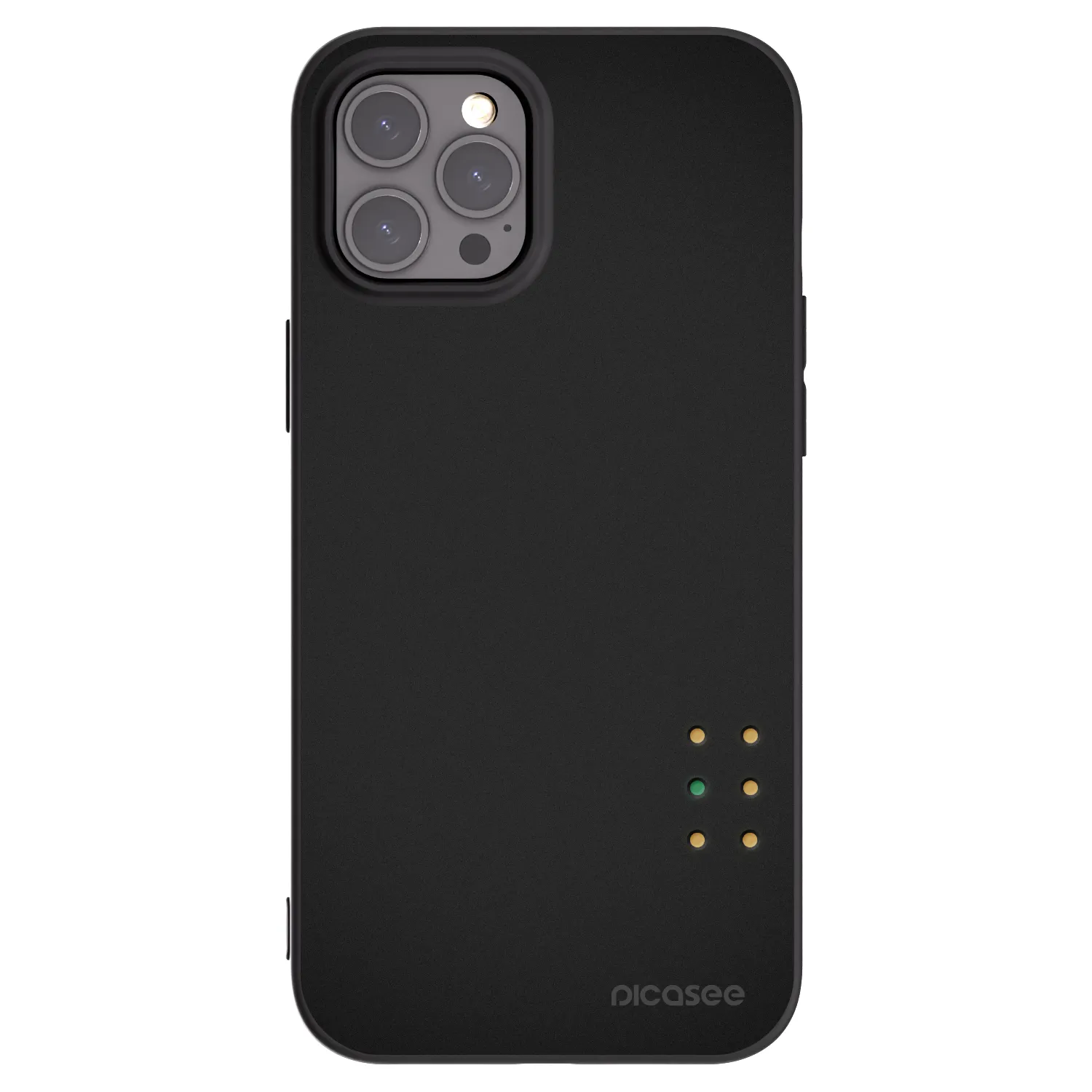 Picasee crna silikonska maskica za Apple iPhone 12 Pro Max - Pulse