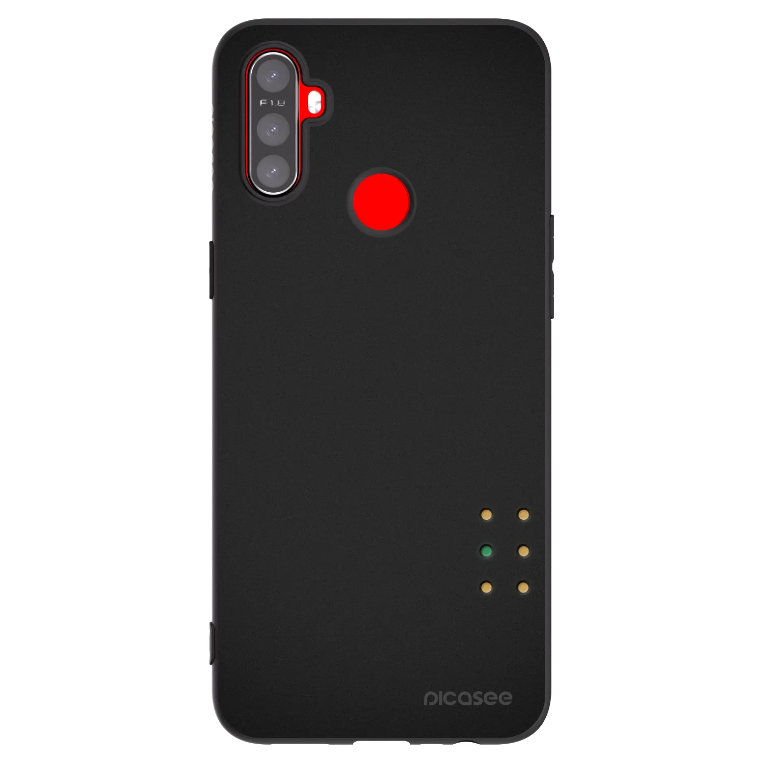 Picasee crna silikonska maskica za Realme C3 - Pulse