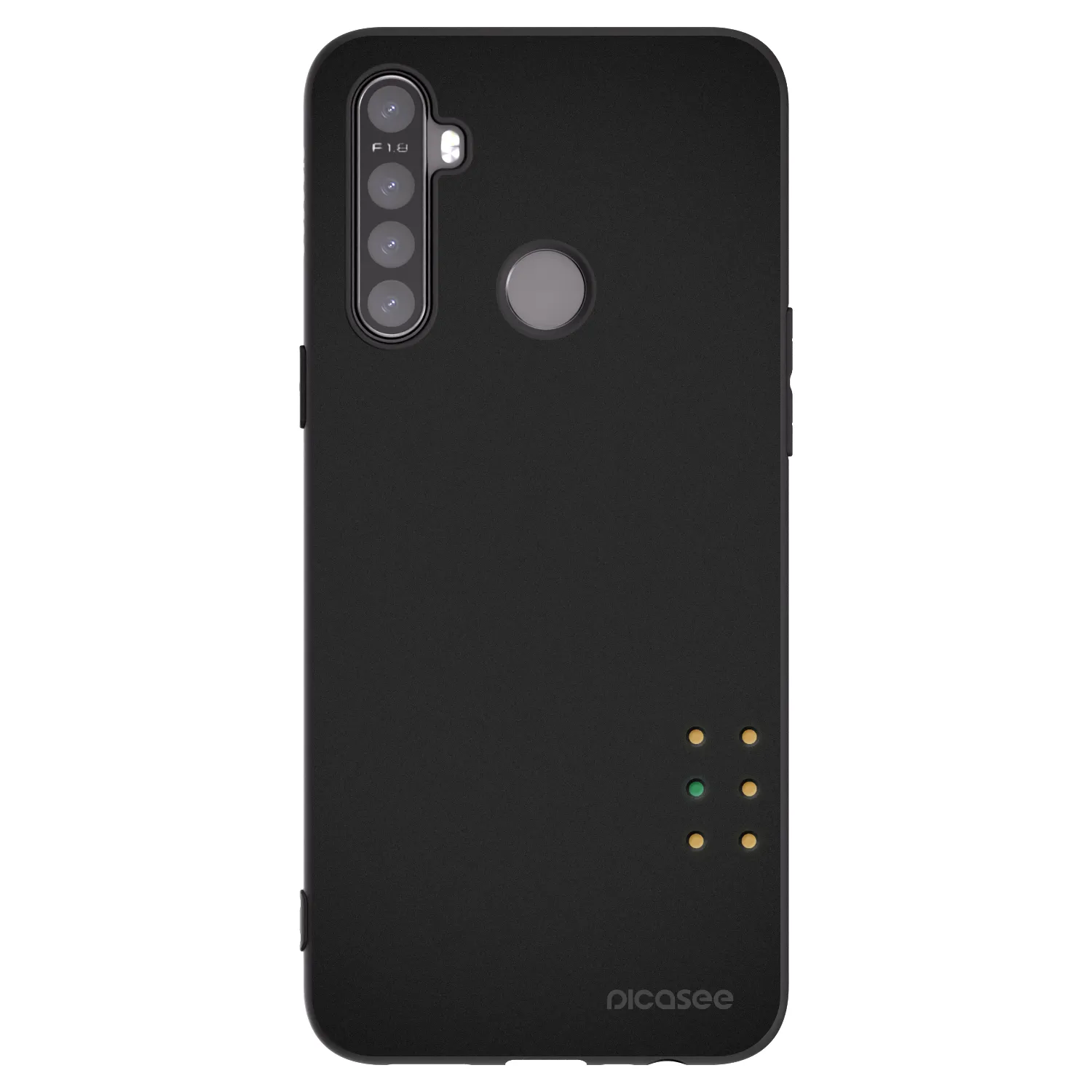Picasee crna silikonska maskica za Realme 6i - Pulse