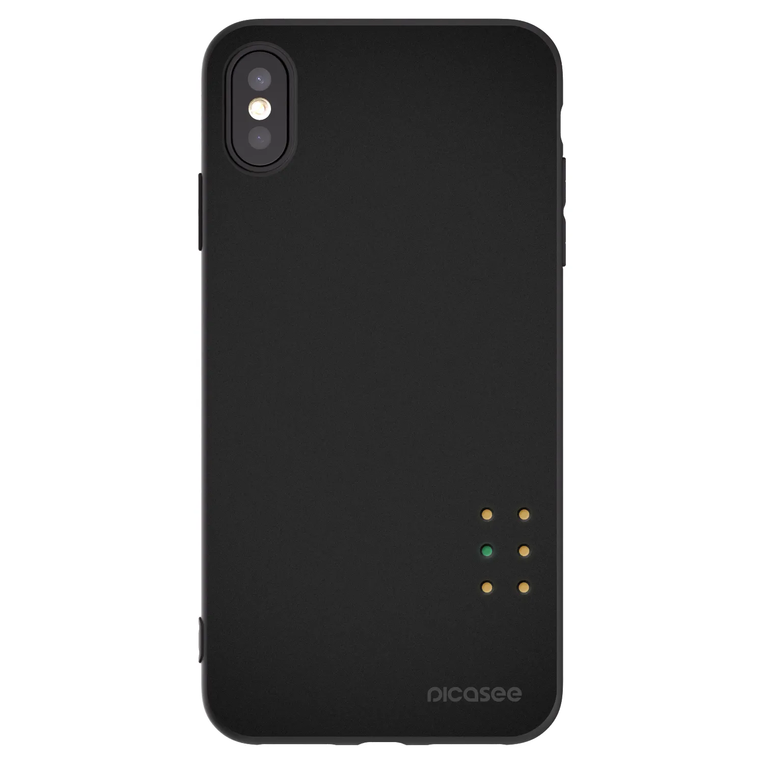 Picasee crna silikonska maskica za Apple iPhone XS Max - Pulse