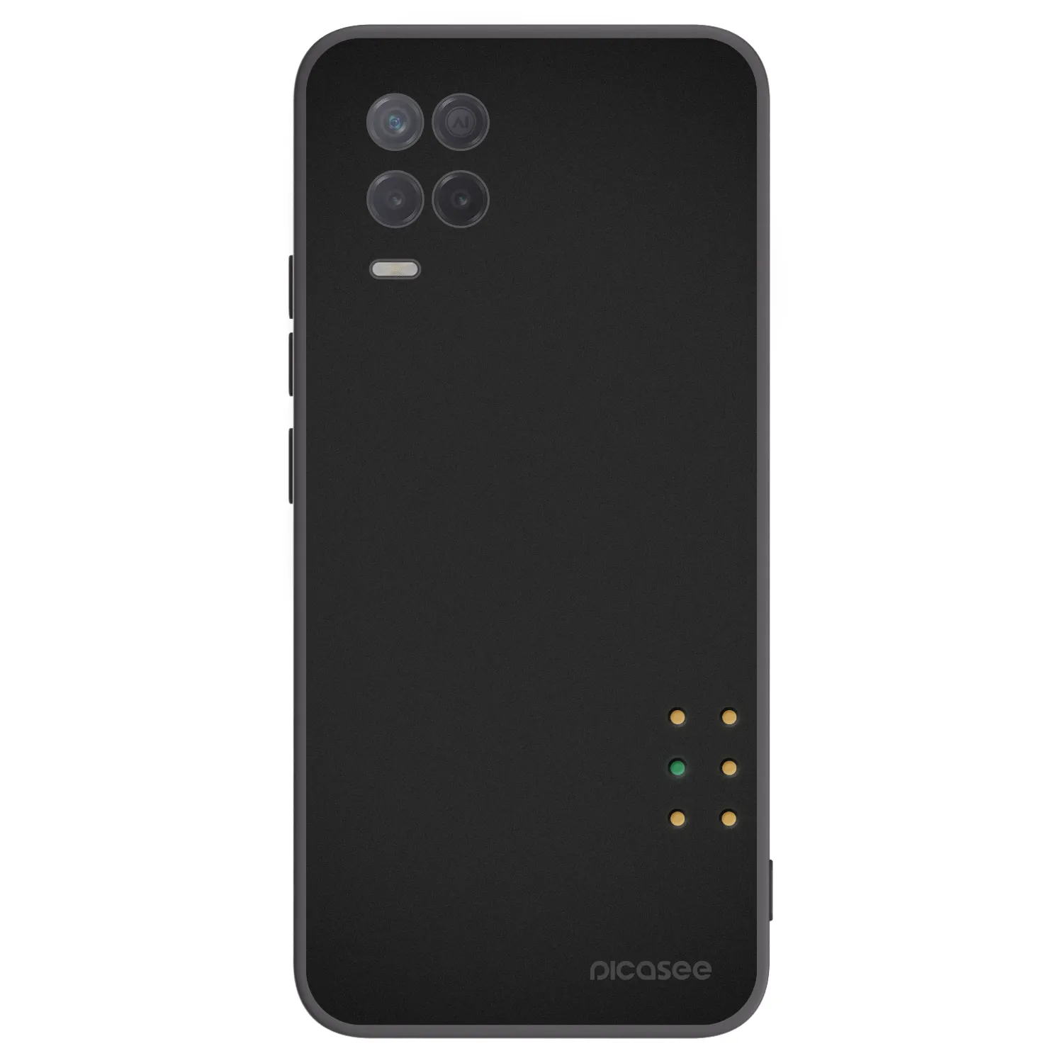 Picasee crna silikonska maskica za Realme 8 5G - Pulse