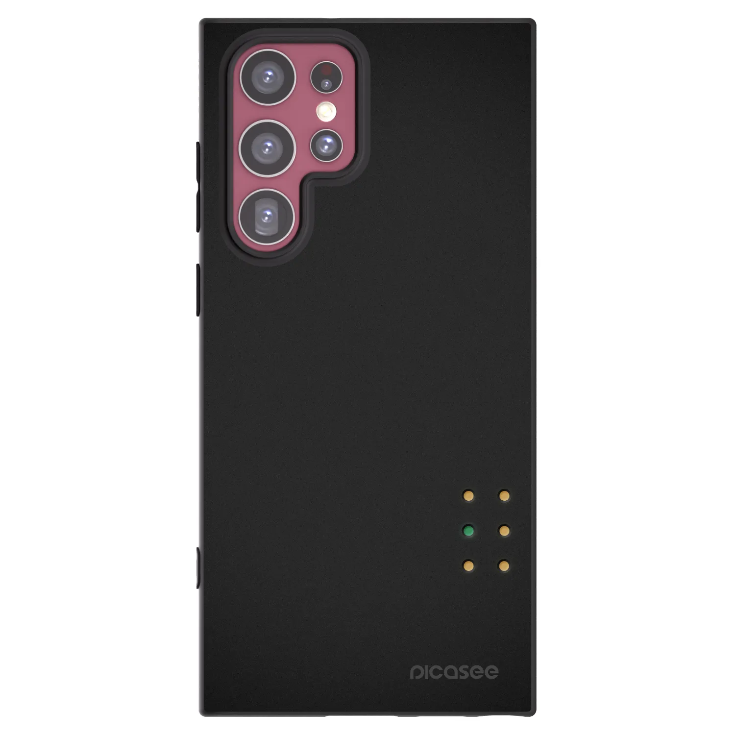 Picasee crna silikonska maskica za Samsung Galaxy S22 Ultra 5G - Pulse