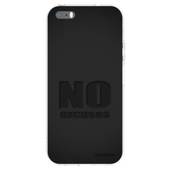 Picasee silikonska prozirna maskica za Apple iPhone 5/5S/SE - No Excuses