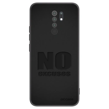 Picasee crna silikonska maskica za Xiaomi Redmi 9 - No Excuses
