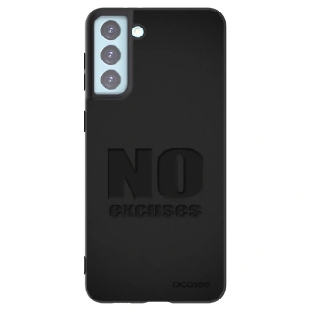 Picasee crna silikonska maskica za Samsung Galaxy S21+ 5G G996F - No Excuses