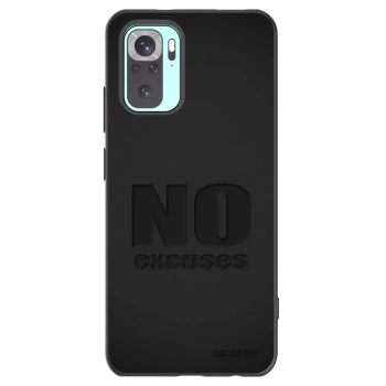 Picasee crna silikonska maskica za Xiaomi Redmi Note 10 Pro - No Excuses