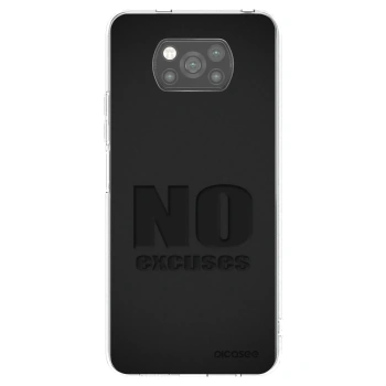 Picasee crna silikonska maskica za Xiaomi Poco X3 Pro - No Excuses