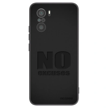 Picasee crna silikonska maskica za Xiaomi Poco F3 - No Excuses