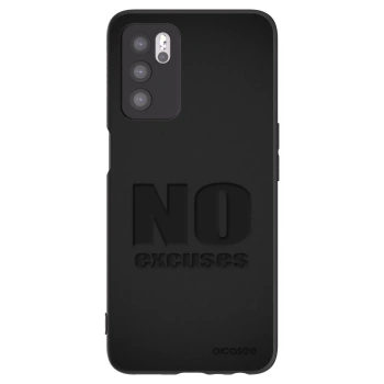 Picasee crna silikonska maskica za OPPO A16s - No Excuses