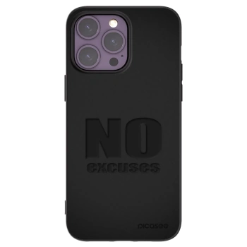 Picasee crna silikonska maskica za Apple iPhone 14 Pro Max - No Excuses