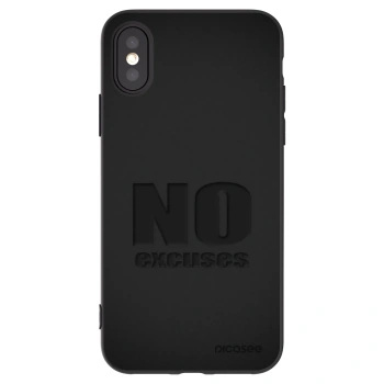 Picasee crna silikonska maskica za Apple iPhone X/XS - No Excuses