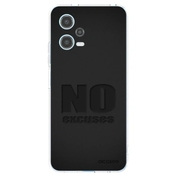 Picasee silikonska prozirna maskica za Xiaomi Redmi Note 12 5G - No Excuses