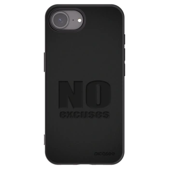 Picasee crna silikonska maskica za Apple iPhone 16e - No Excuses