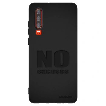 Picasee crna silikonska maskica za Huawei P30 - No Excuses