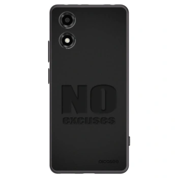 Picasee crna silikonska maskica za Motorola Moto E14 - No Excuses