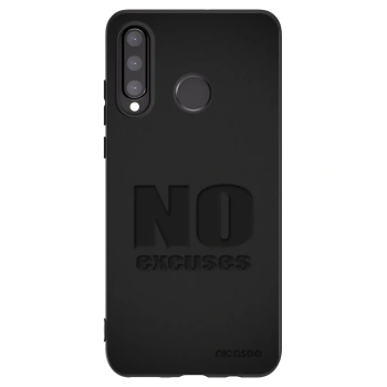 Picasee crna silikonska maskica za Huawei P30 Lite - No Excuses