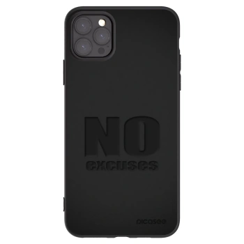 Picasee crna silikonska maskica za Apple iPhone 11 Pro Max - No Excuses