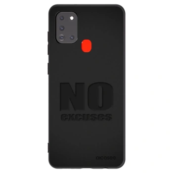 Picasee crna silikonska maskica za Samsung Galaxy A21s - No Excuses