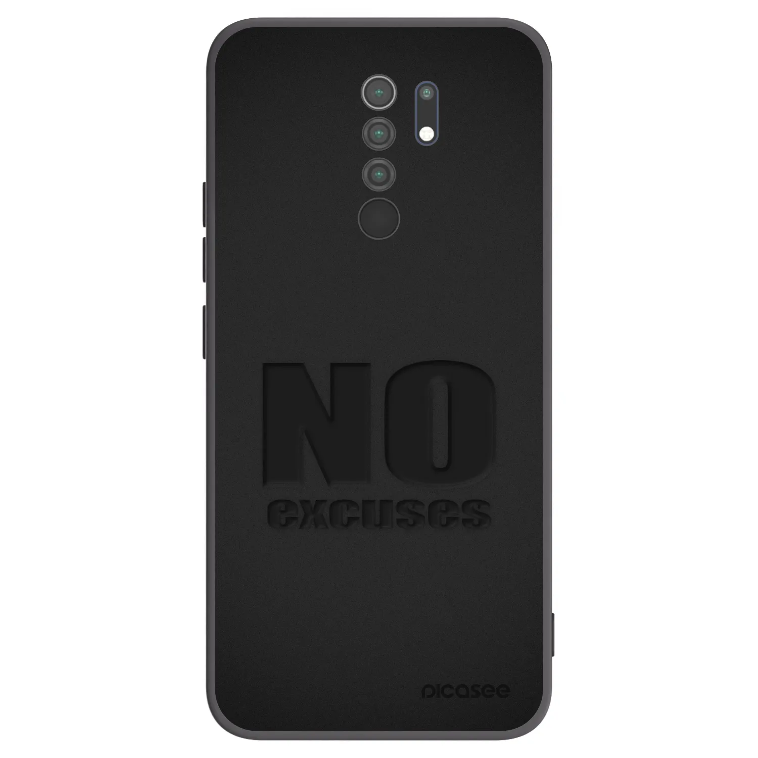 Picasee crna silikonska maskica za Xiaomi Redmi 9 - No Excuses