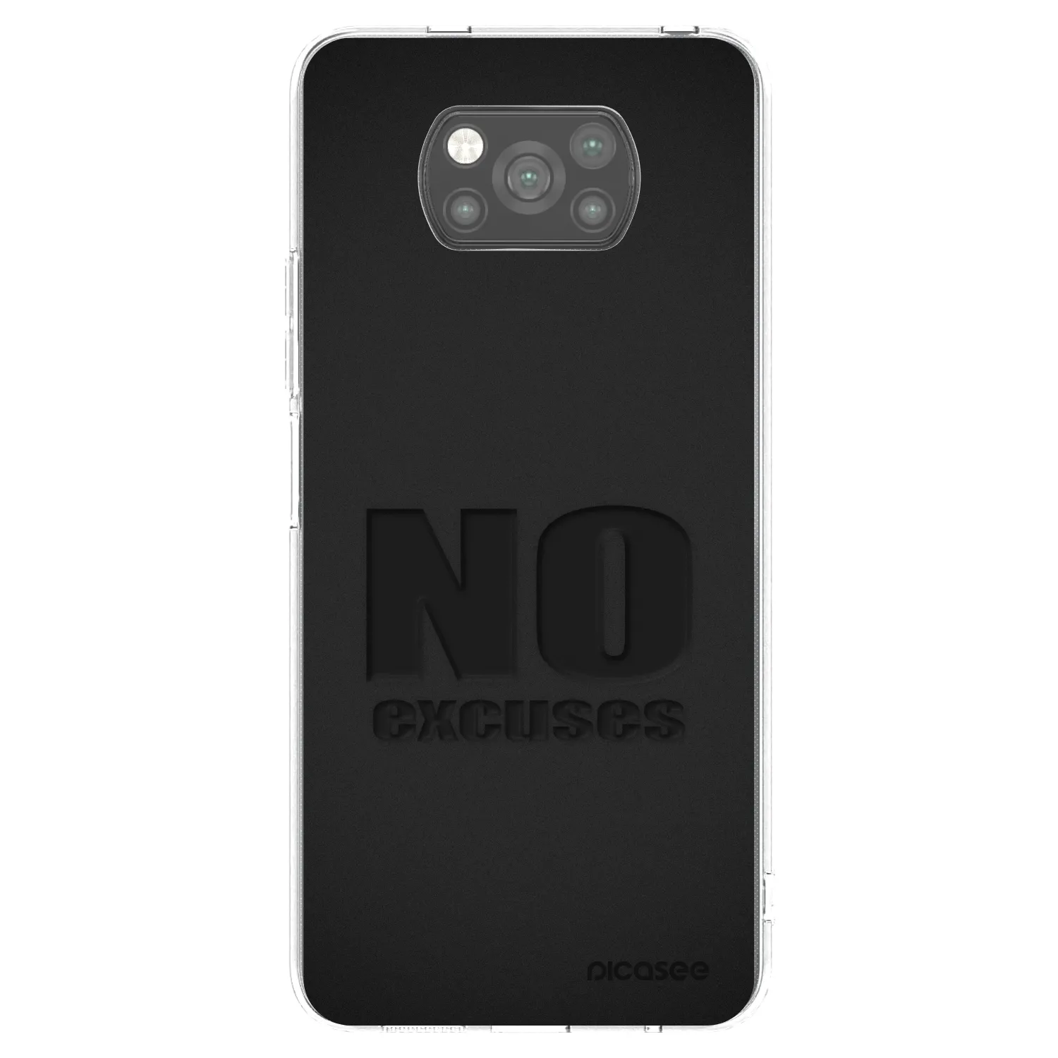 Picasee crna silikonska maskica za Xiaomi Poco X3 - No Excuses