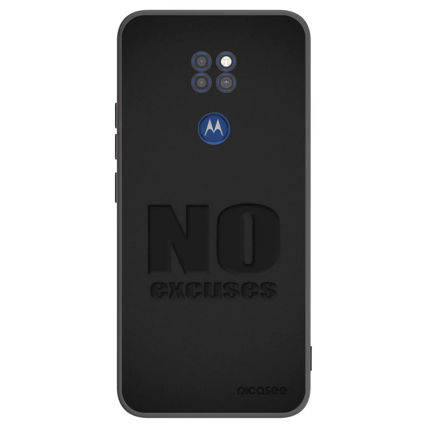 Picasee crna silikonska maskica za Motorola Moto G9 Play - No Excuses