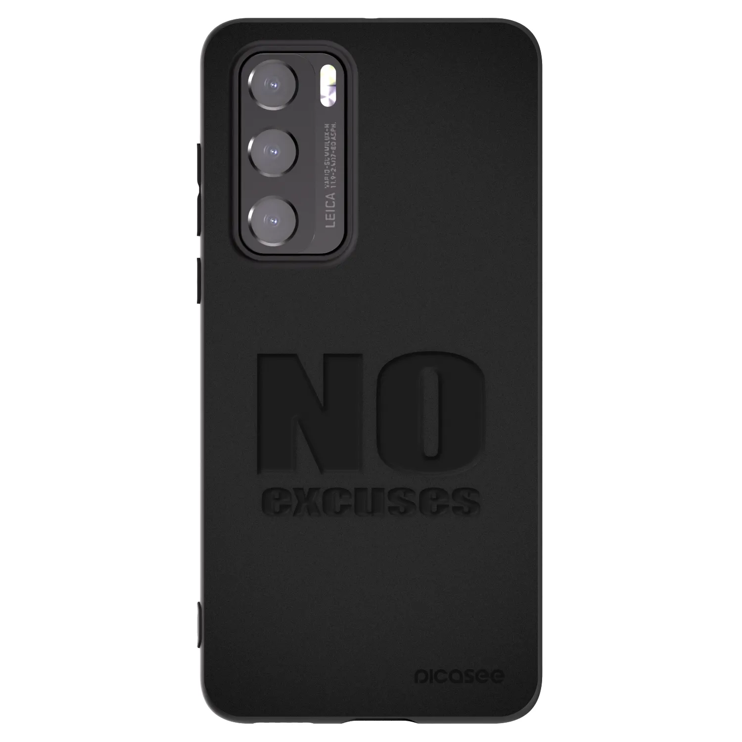 Picasee crna silikonska maskica za Huawei P40 - No Excuses