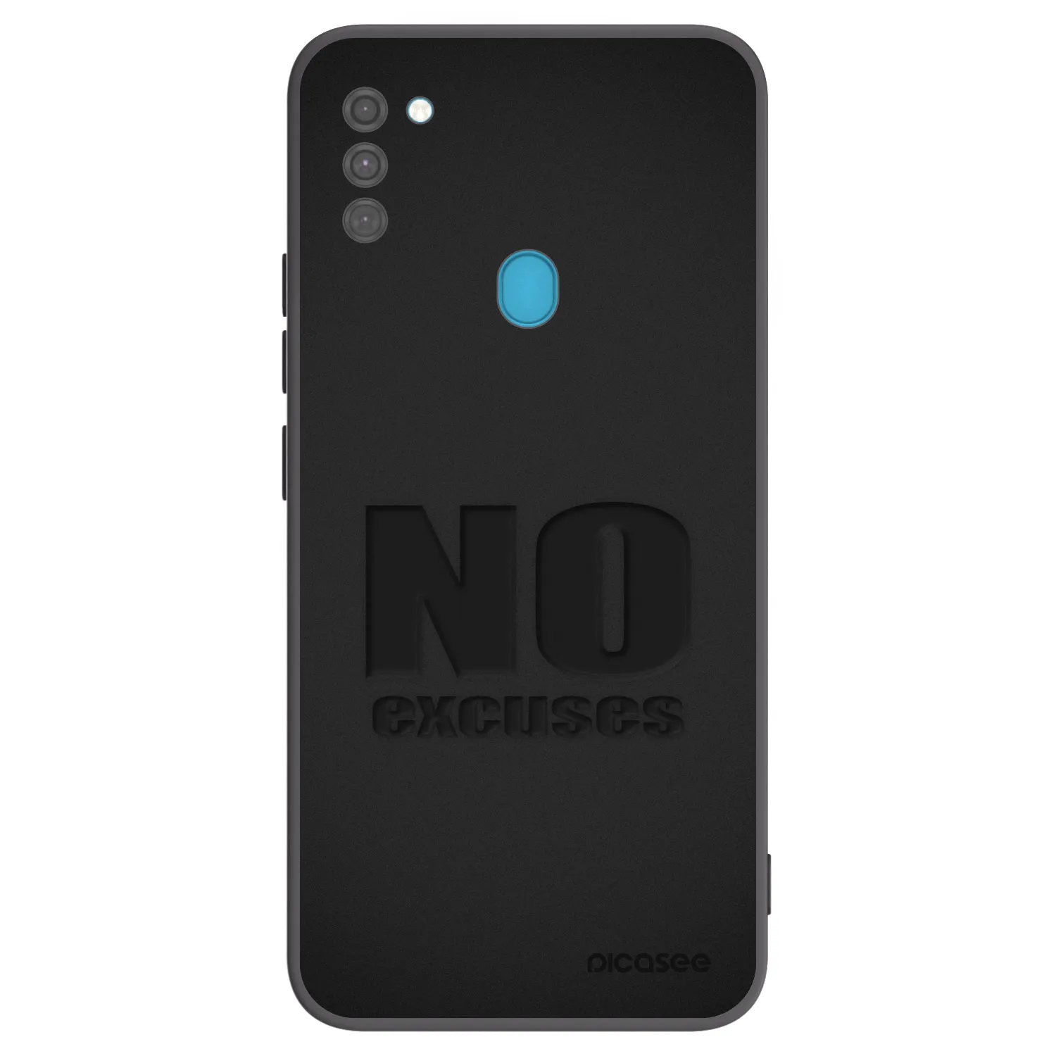 Picasee crna silikonska maskica za Samsung Galaxy M11 - No Excuses
