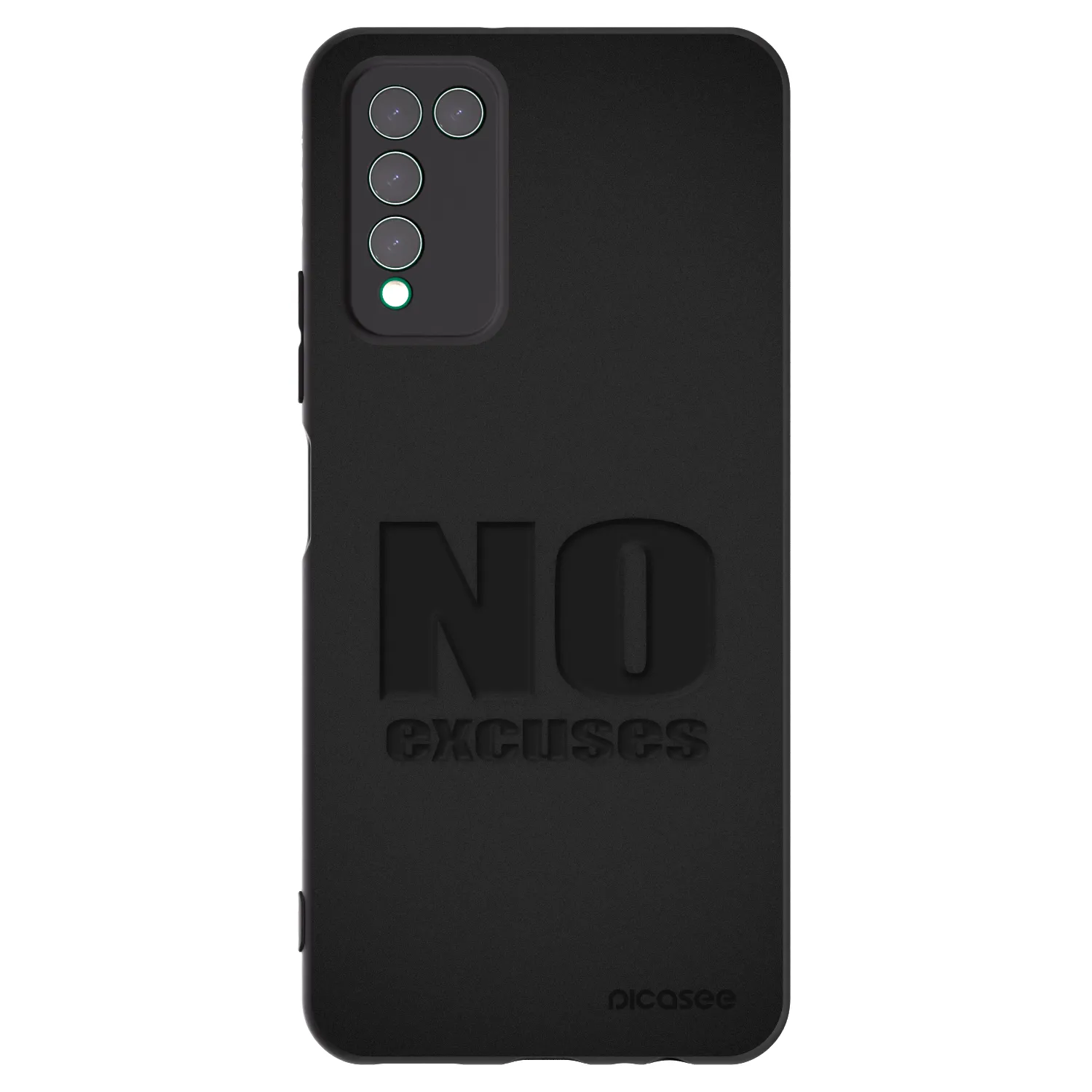 Picasee crna silikonska maskica za Honor 10X Lite - No Excuses