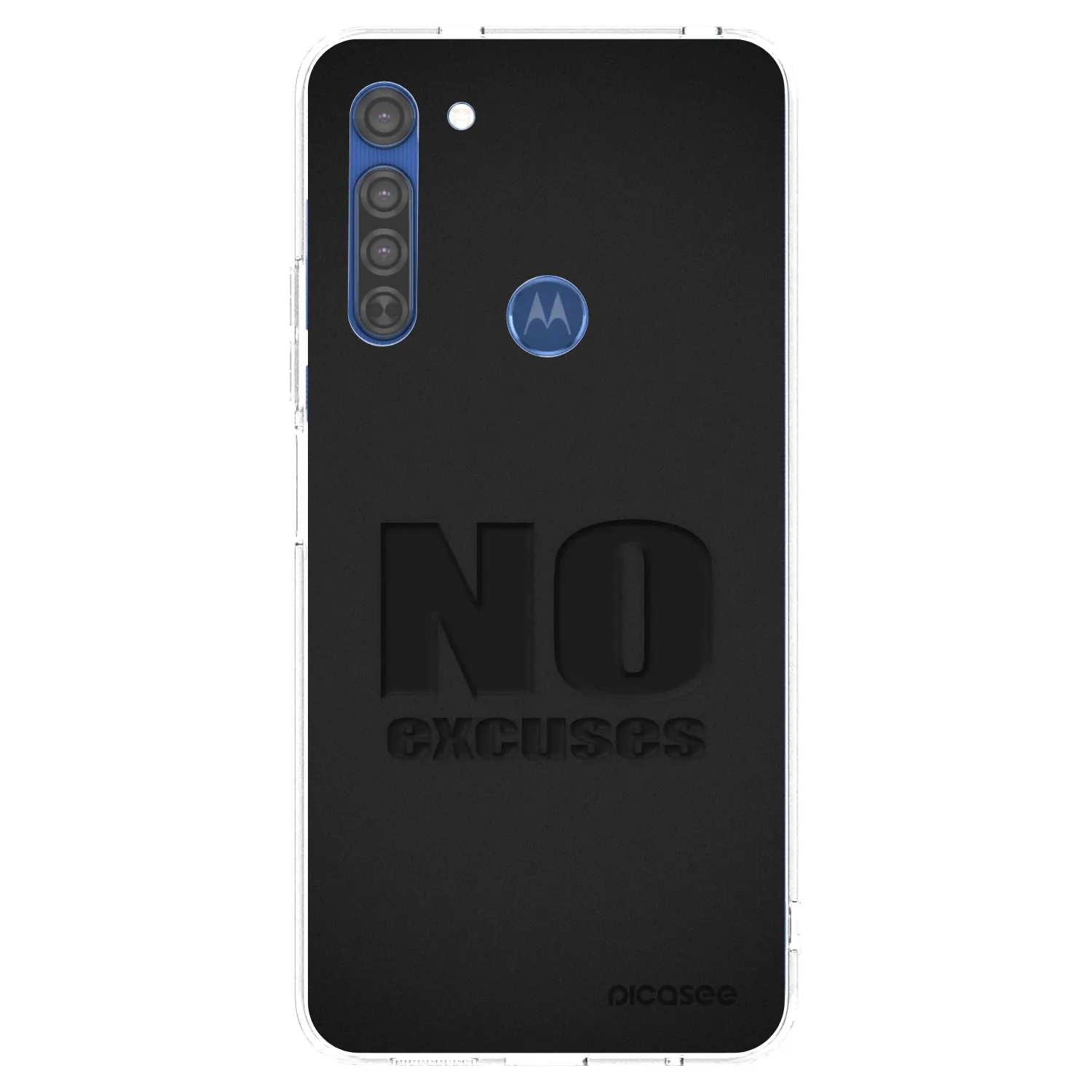 Picasee silikonska prozirna maskica za Motorola Moto G8 - No Excuses