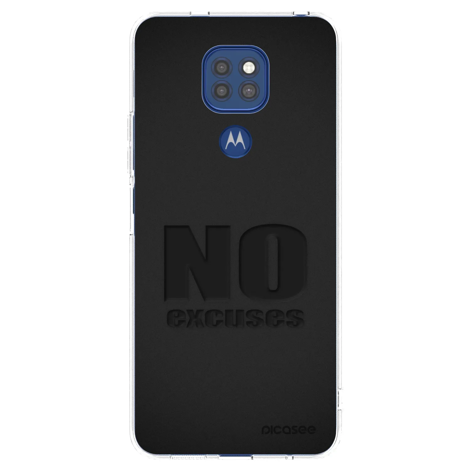 Picasee silikonska prozirna maskica za Motorola Moto G9 Play - No Excuses