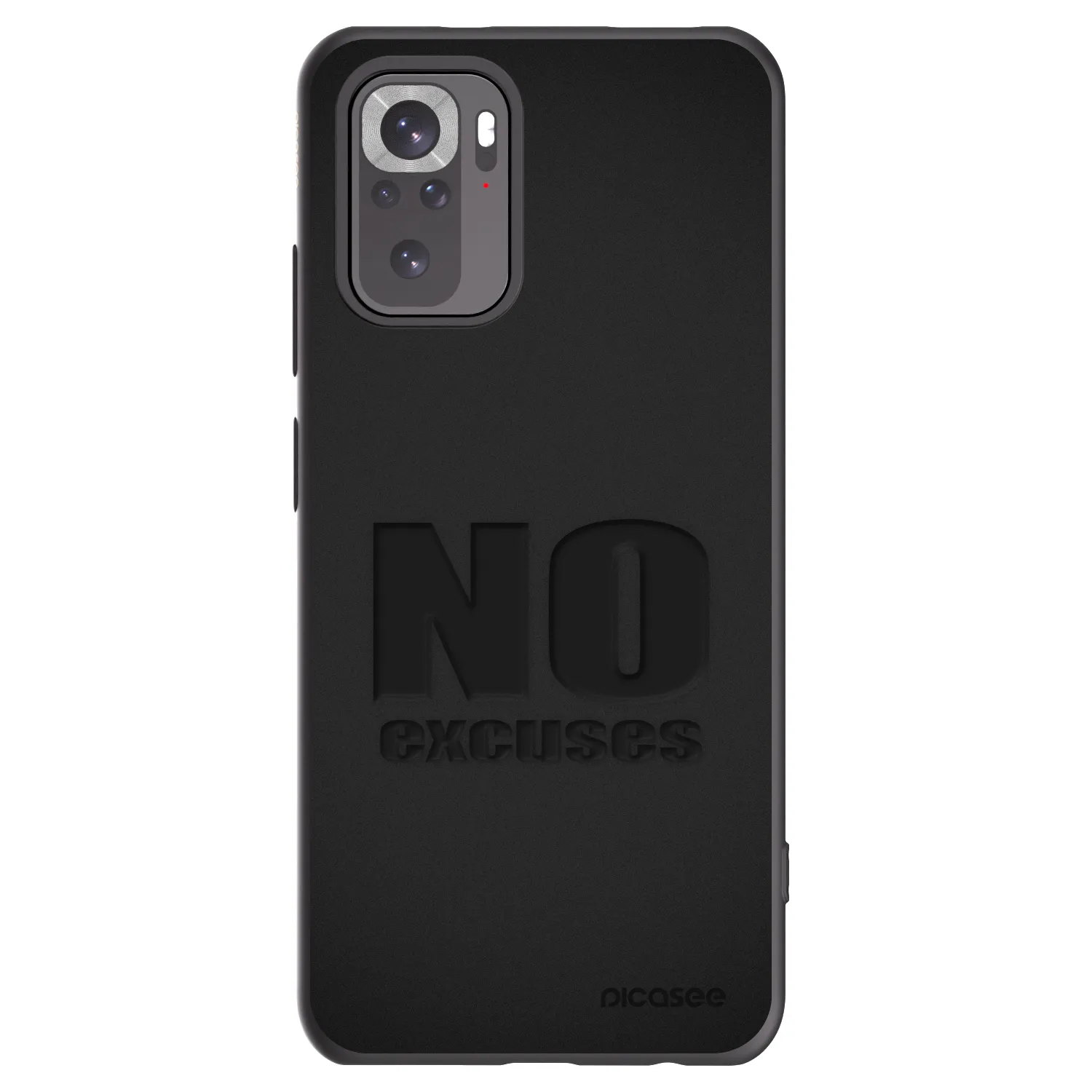 Picasee crna silikonska maskica za Xiaomi Redmi Note 10 - No Excuses