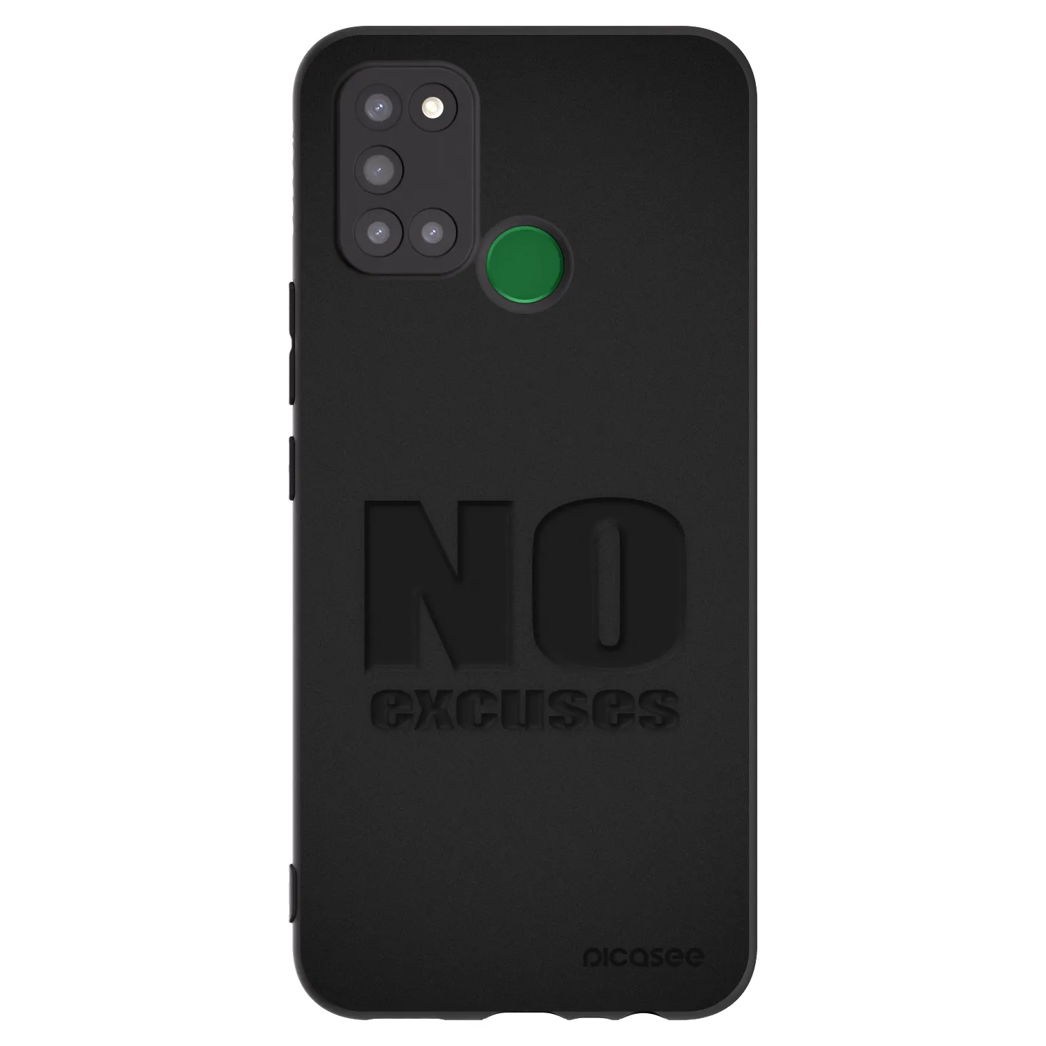 Picasee crna silikonska maskica za Realme 7i - No Excuses