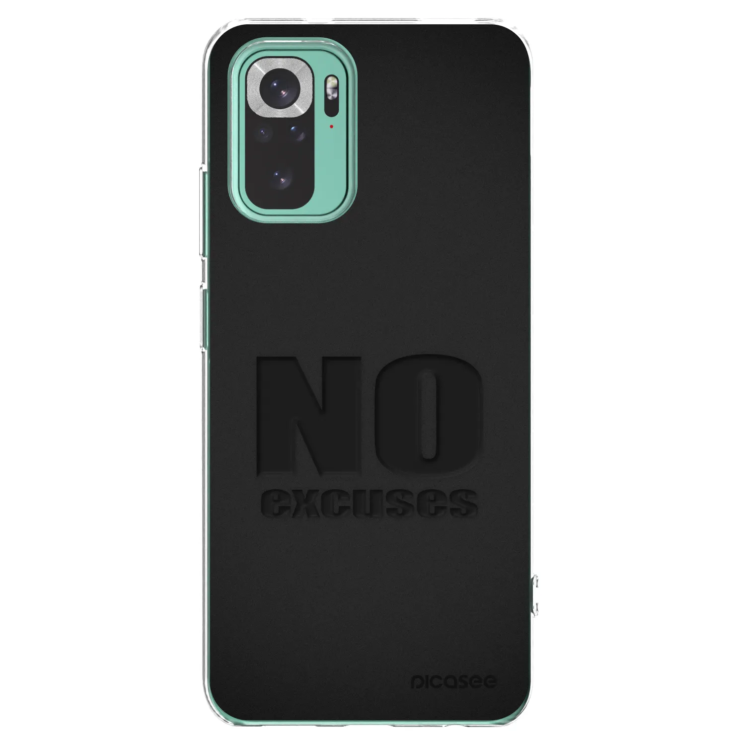 Picasee silikonska prozirna maskica za Xiaomi Redmi Note 10 Pro - No Excuses
