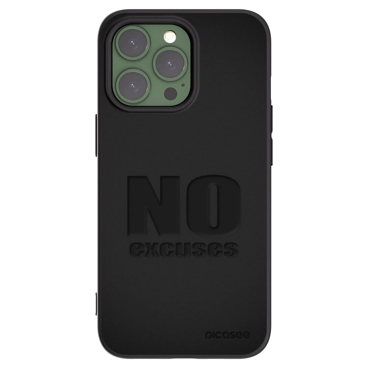 Picasee crna silikonska maskica za Apple iPhone 13 Pro - No Excuses