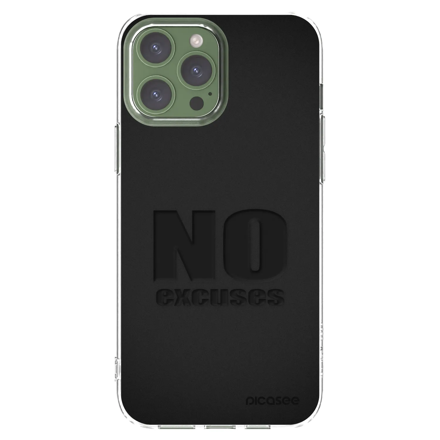 Picasee silikonska prozirna maskica za Apple iPhone 13 Pro Max - No Excuses