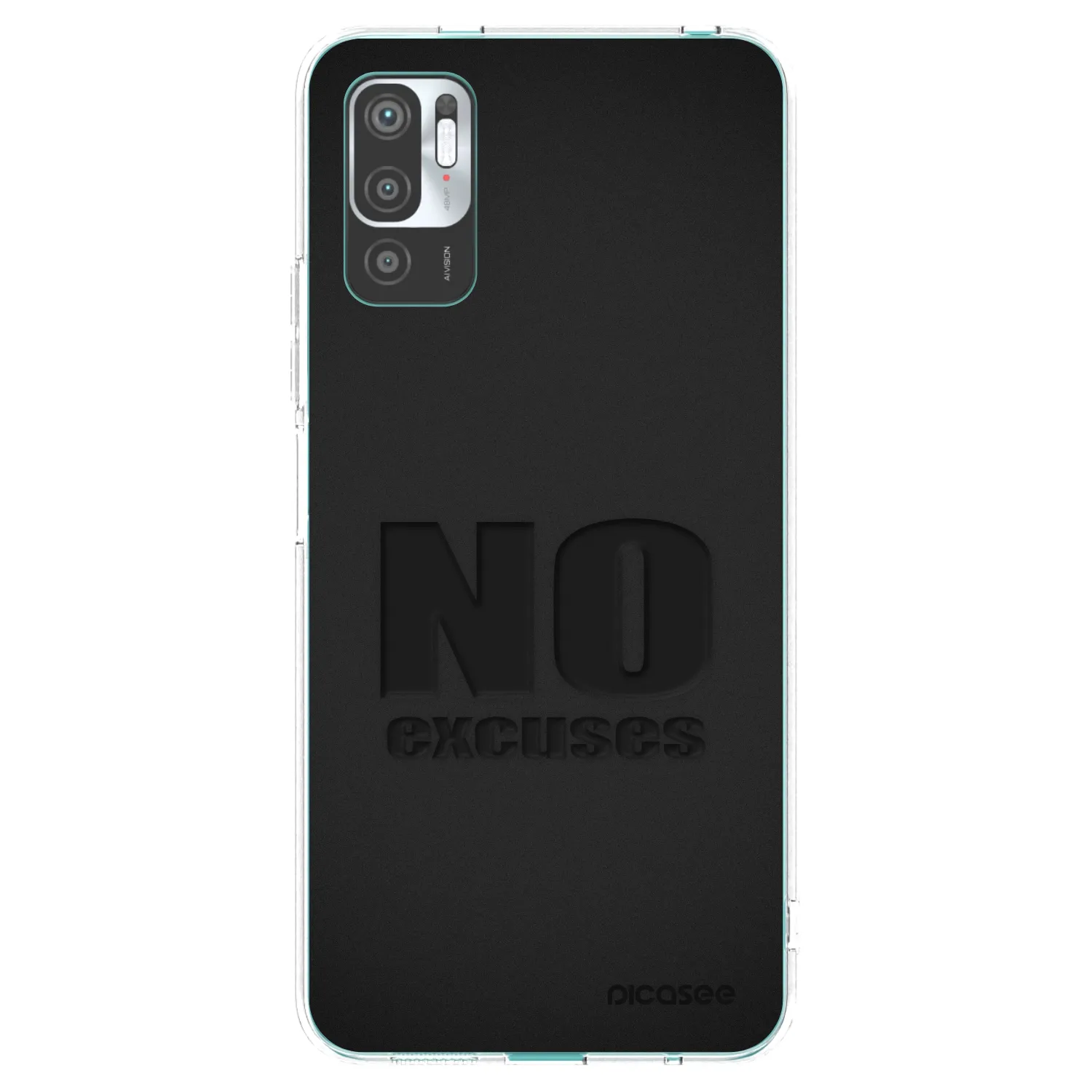 Picasee silikonska prozirna maskica za Xiaomi Redmi Note 10 5G - No Excuses